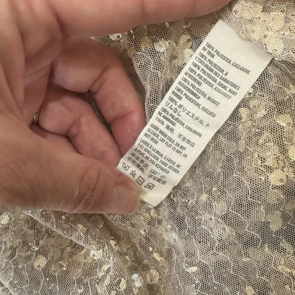 NWOT ABERCROMBIE & FITCH Gold Sequin Racer Back Tank Top - size XS - Picture 8 of 8